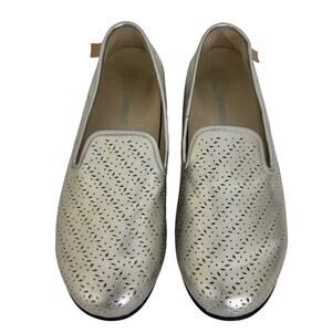 Spenco Comfort Slip-On Loafer Shoes Baily Metallic Silver Flats Size 10B